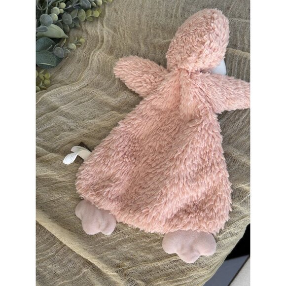 13” Demdaco Flamingo Soft Pink Lovey Rattle Security Blanket Pink Light Plush - Picture 7 of 8